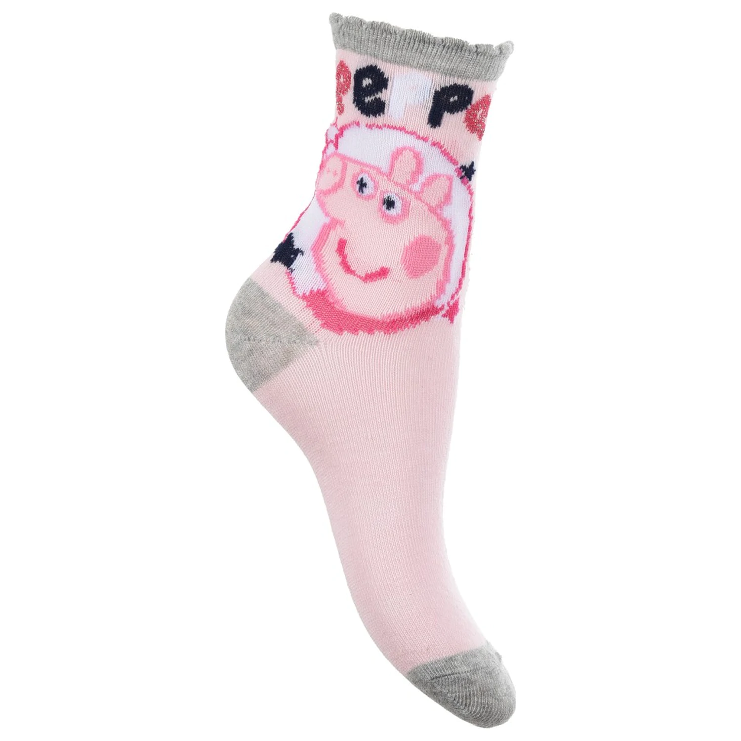Peppa Pig Sparkle Steps Grey dětské ponožky 27/30 fotografii produktu