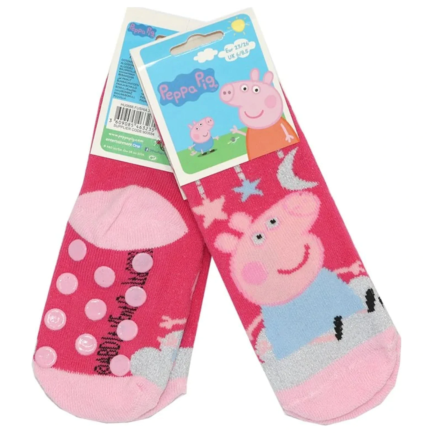 Peppa Pig Stars tlusté protiskluzové dětské ponožky 31/34 fotografii produktu
