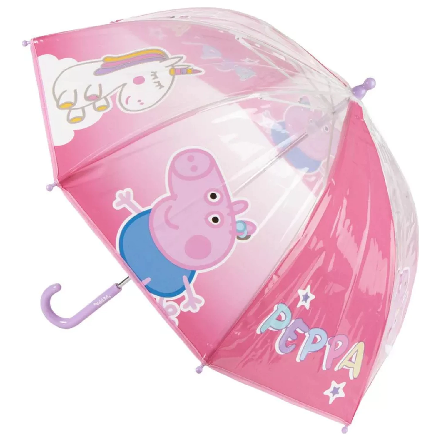 Peppa Pig Unicorn Dětský Průhledný Deštník Ø71 cm fotografii produktu