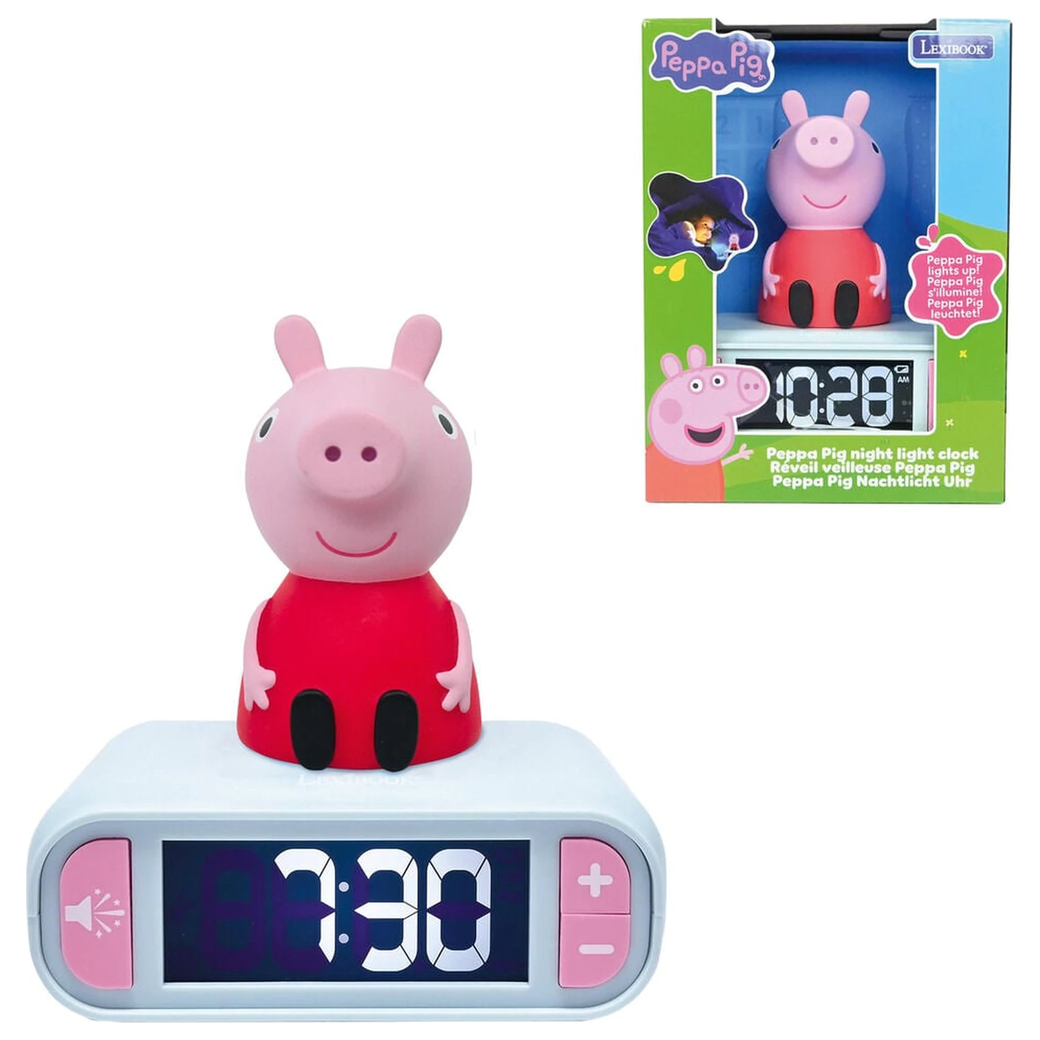 Peppa Pig digitální budík s 3D nočním světlem fotografii produktu