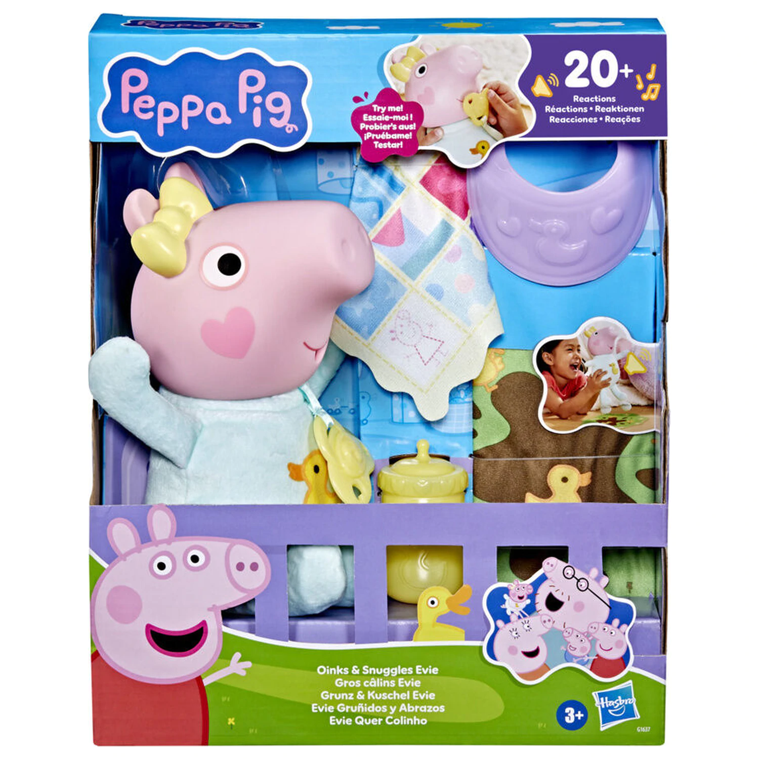 Peppa Pig Evie Chrochtá a objímá panenku fotografii produktu