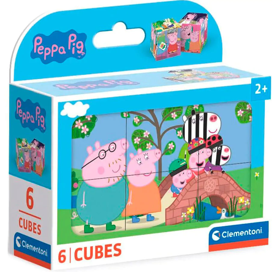 Peppa Pig krychlové puzzle 6ks fotografii produktu