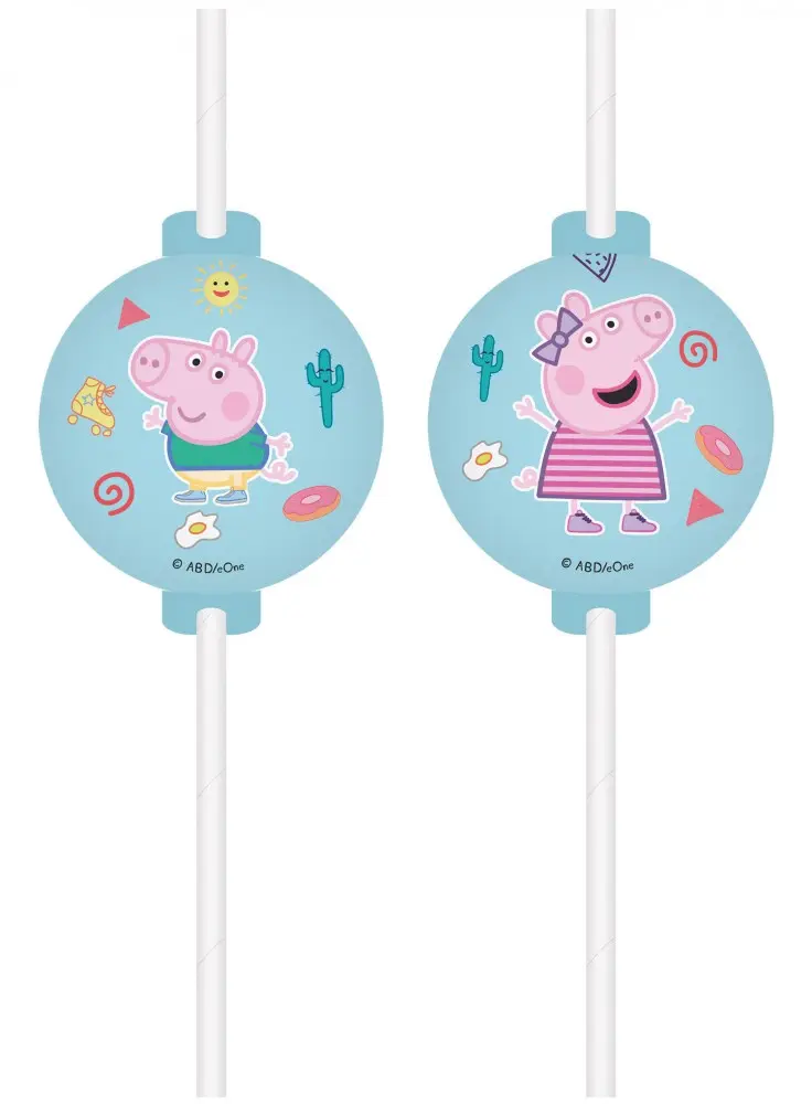 Peppa Pig Messy Play, Peppa Pig papírová brčka, 4dílná sada FSC fotografii produktu