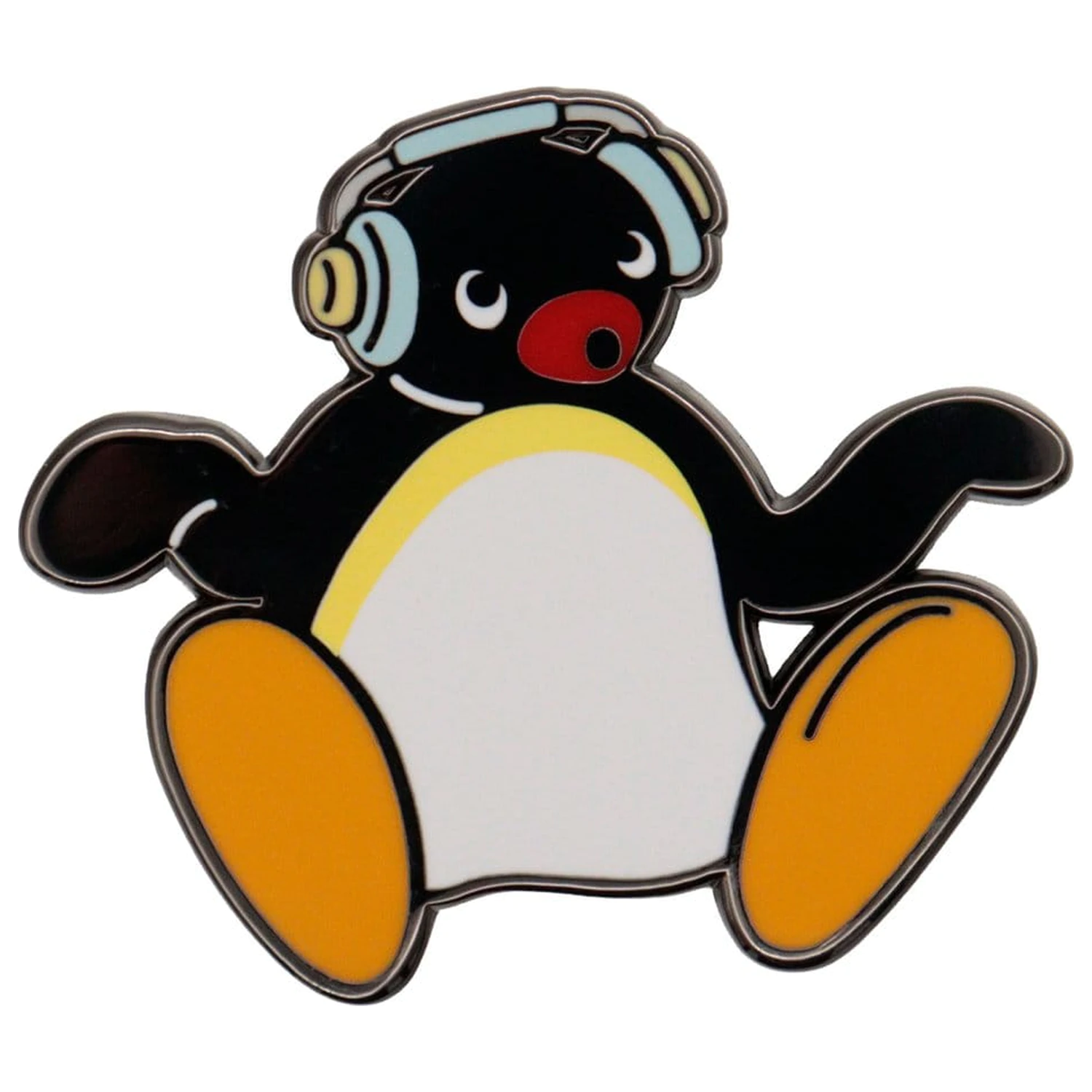 Pingu Pin Badge Headphones limitovaná edice odznaku s špendlíkem Sluchátka fotografii produktu