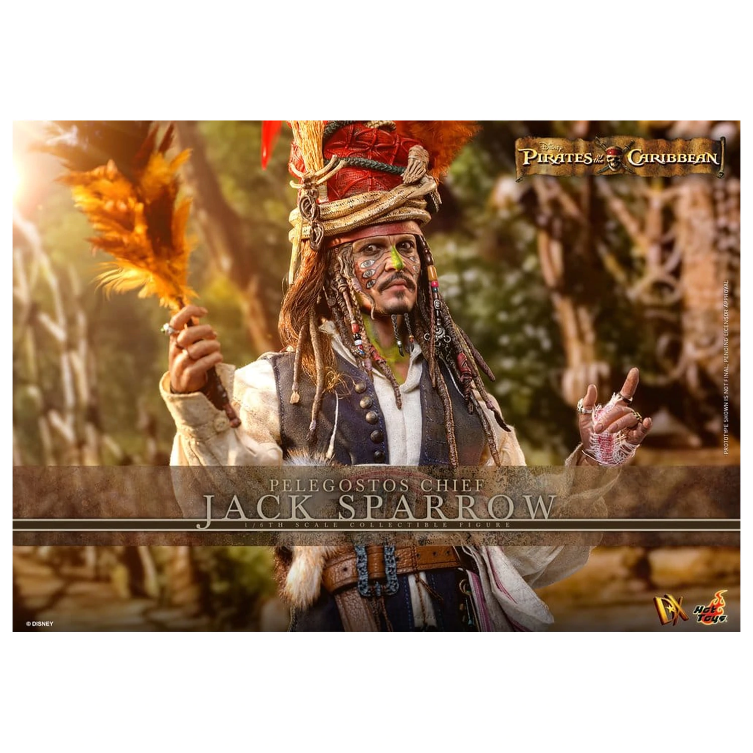 Pirates of the Caribbean: Dead Man's Chest Action DX figurka 1/6 Pelegostos Chief Jack Sparrow 30 cm fotografii produktu