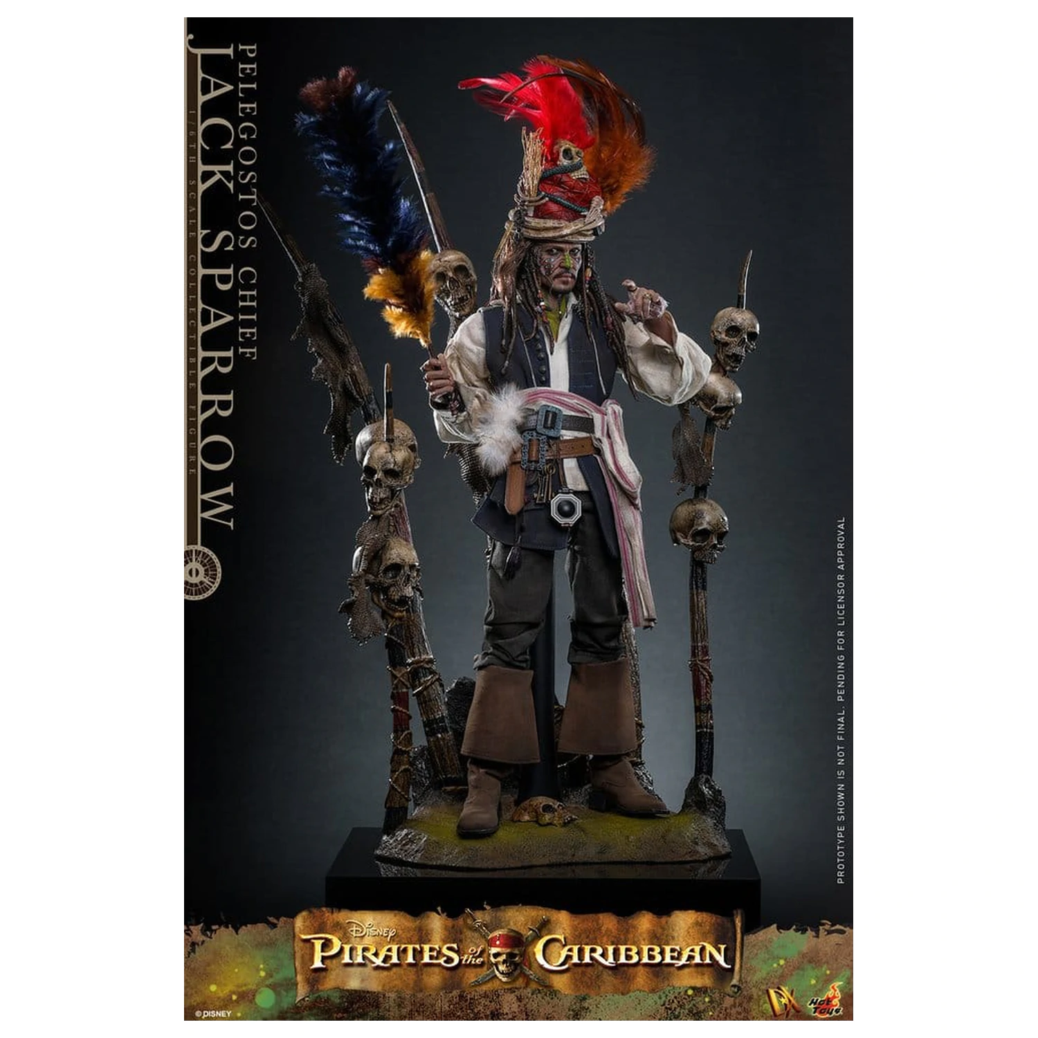 Pirates of the Caribbean: Dead Man's Chest Action DX figurka 1/6 Pelegostos Chief Jack Sparrow 30 cm fotografii produktu