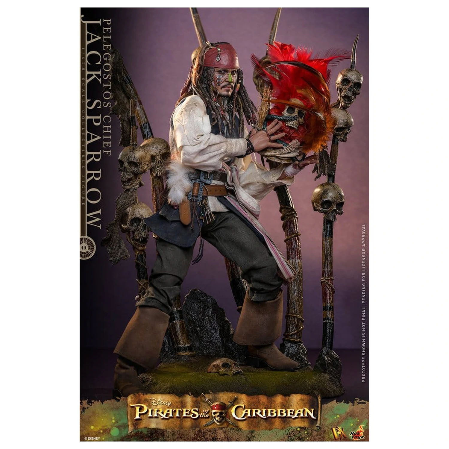 Pirates of the Caribbean: Dead Man's Chest Action DX figurka 1/6 Pelegostos Chief Jack Sparrow 30 cm fotografii produktu