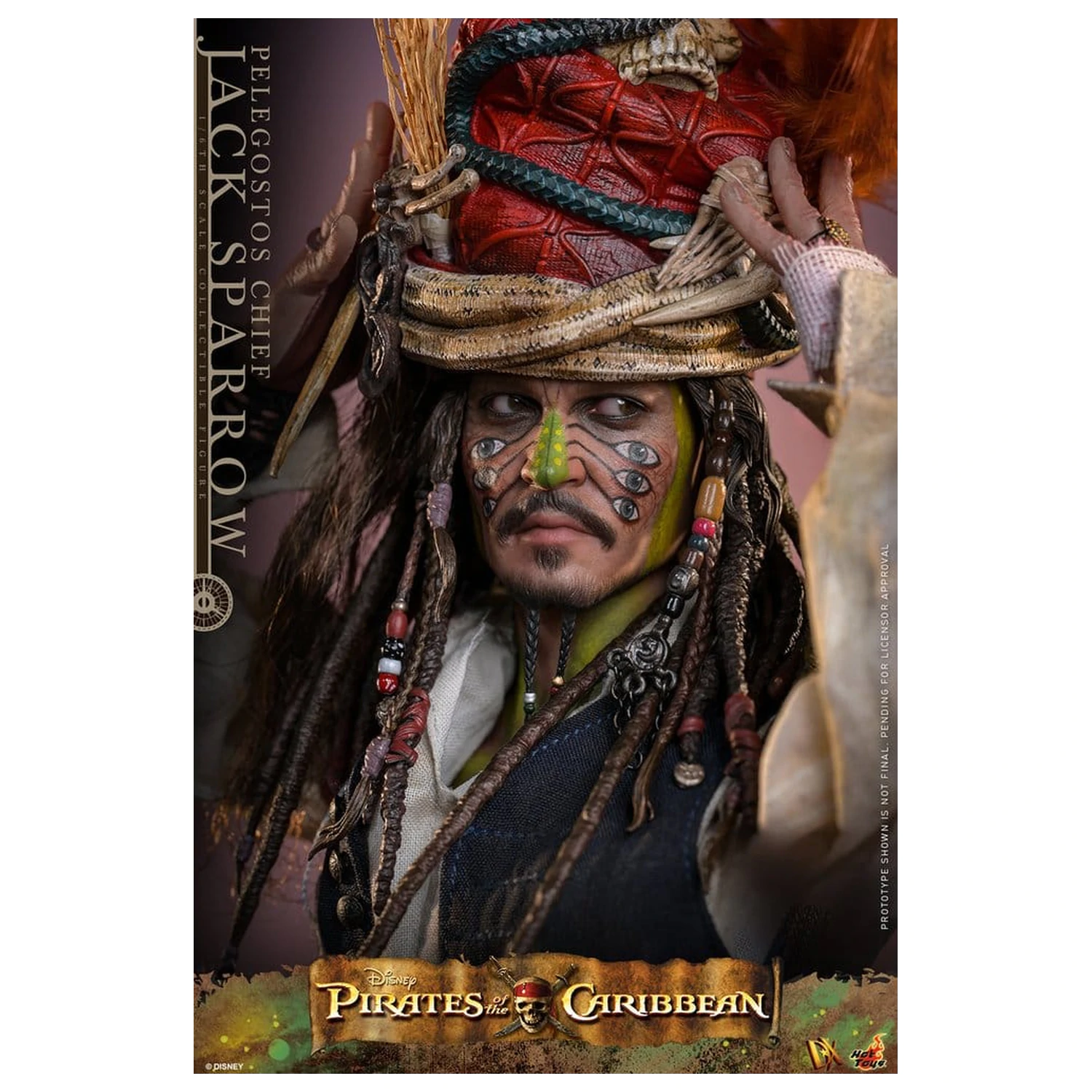 Pirates of the Caribbean: Dead Man's Chest Action DX figurka 1/6 Pelegostos Chief Jack Sparrow 30 cm fotografii produktu