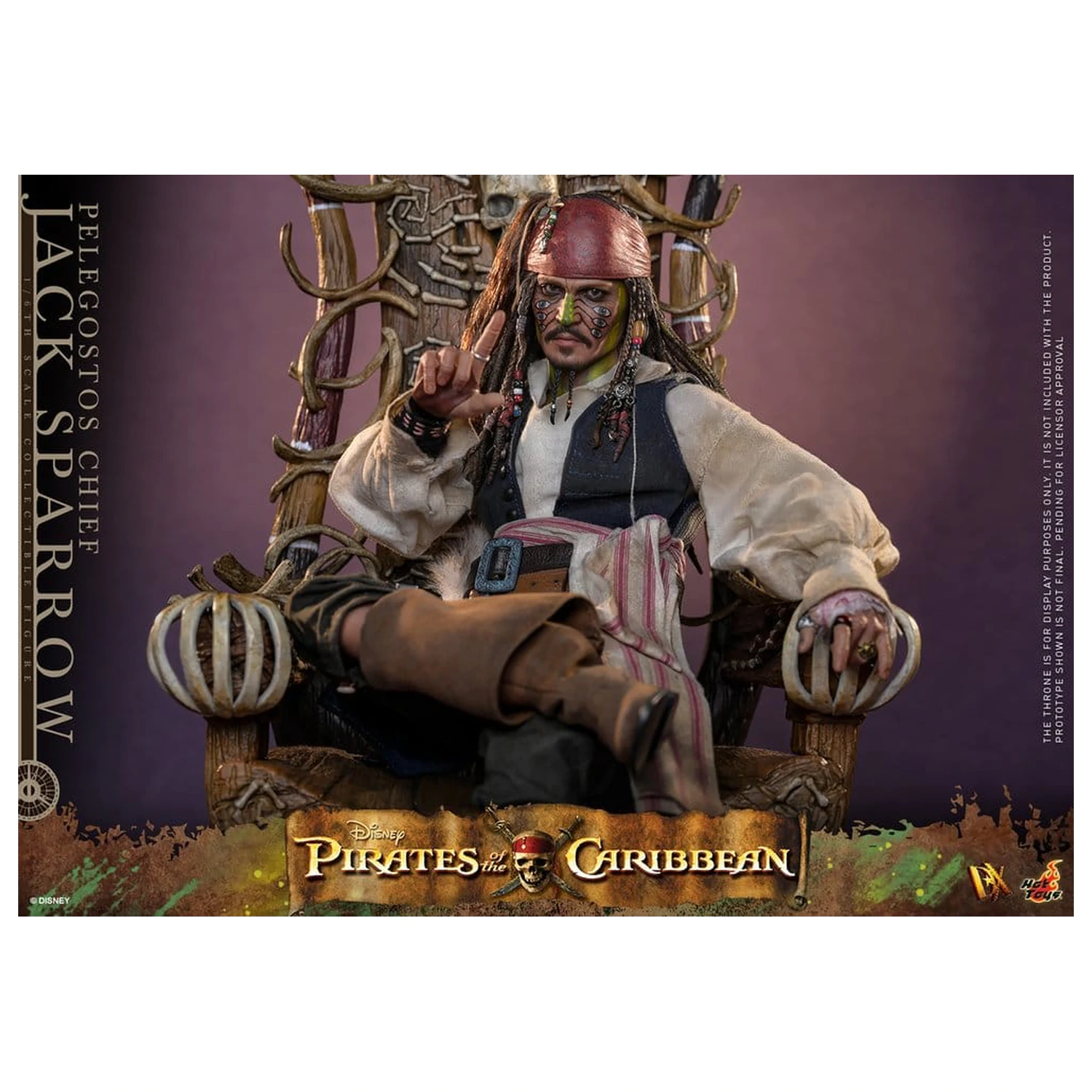 Pirates of the Caribbean: Dead Man's Chest Action DX figurka 1/6 Pelegostos Chief Jack Sparrow 30 cm fotografii produktu