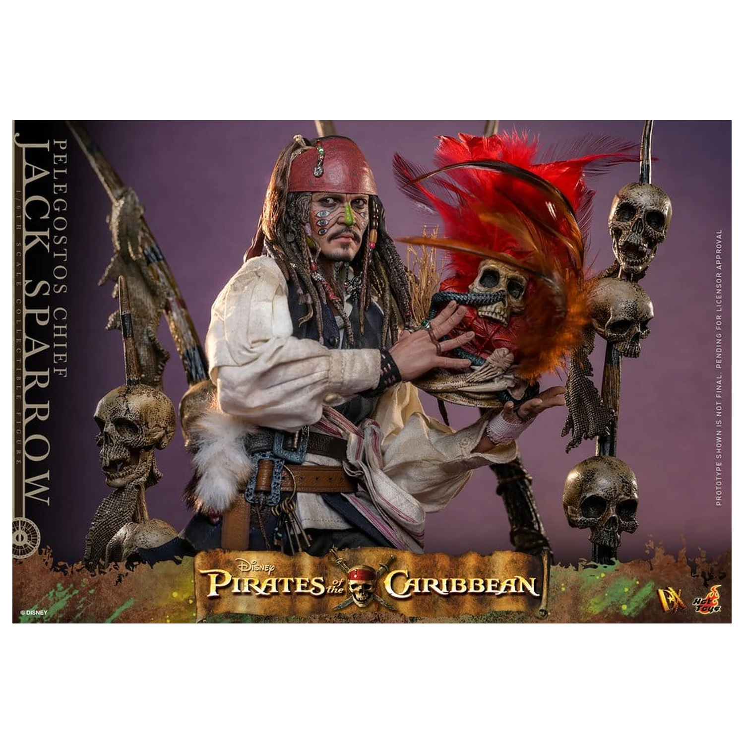 Pirates of the Caribbean: Dead Man's Chest Action DX figurka 1/6 Pelegostos Chief Jack Sparrow 30 cm fotografii produktu