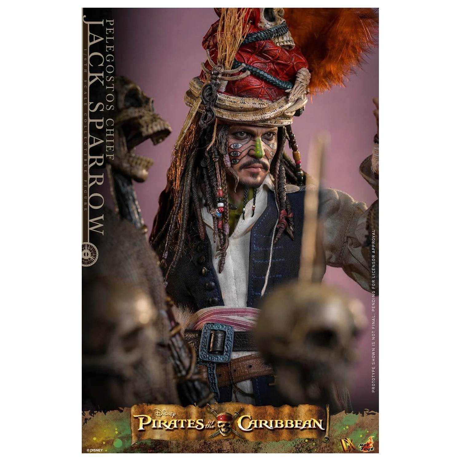Pirates of the Caribbean: Dead Man's Chest Action DX figurka 1/6 Pelegostos Chief Jack Sparrow 30 cm fotografii produktu