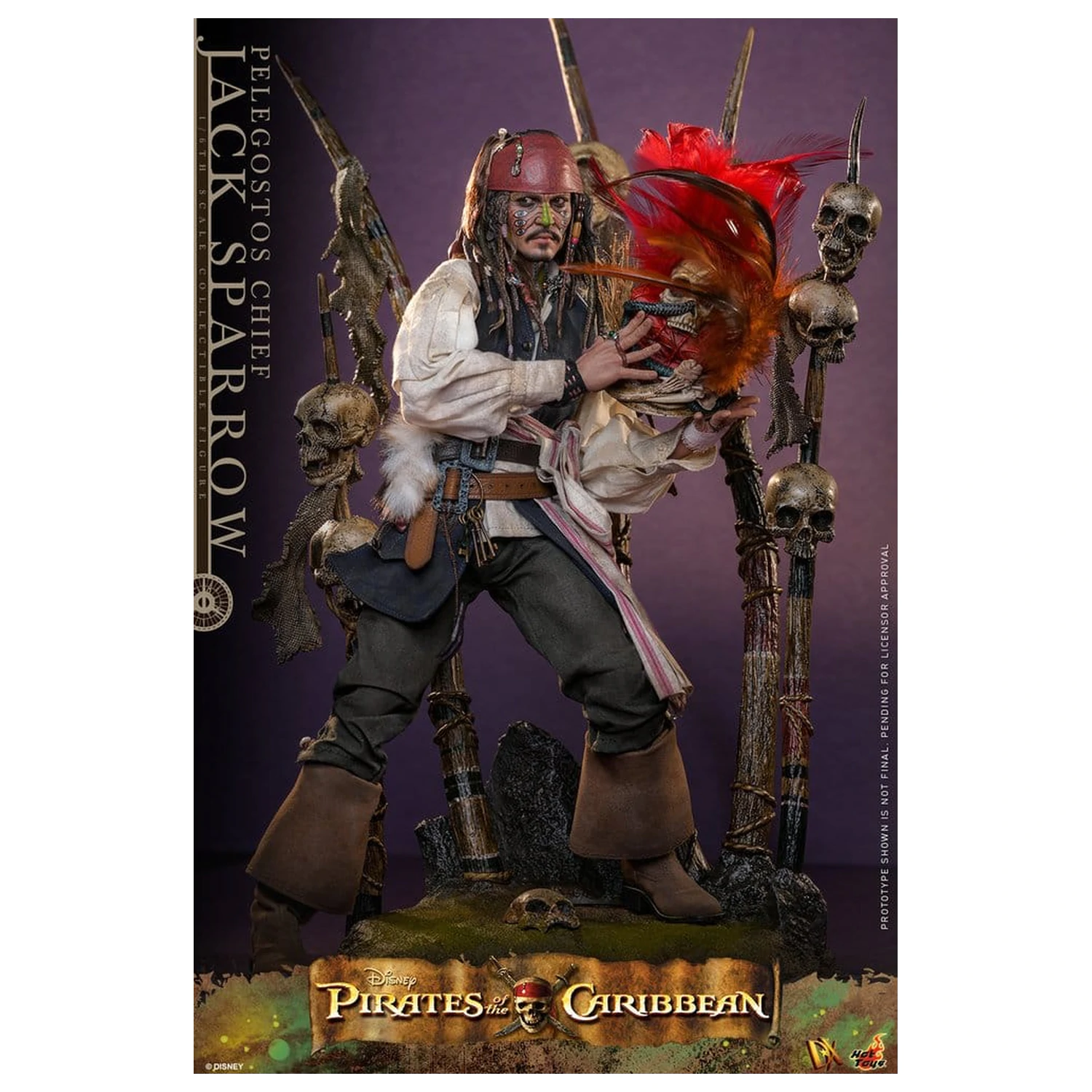 Pirates of the Caribbean: Dead Man's Chest Action DX figurka 1/6 Pelegostos Chief Jack Sparrow 30 cm fotografii produktu