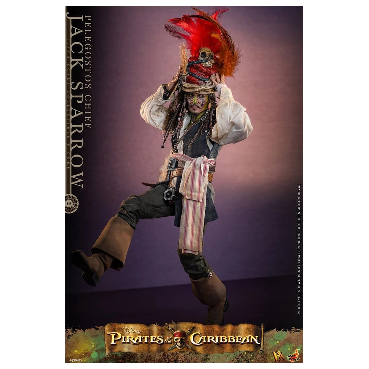 Pirates of the Caribbean: Dead Man's Chest Action DX figurka 1/6 Pelegostos Chief Jack Sparrow 30 cm fotografii produktu