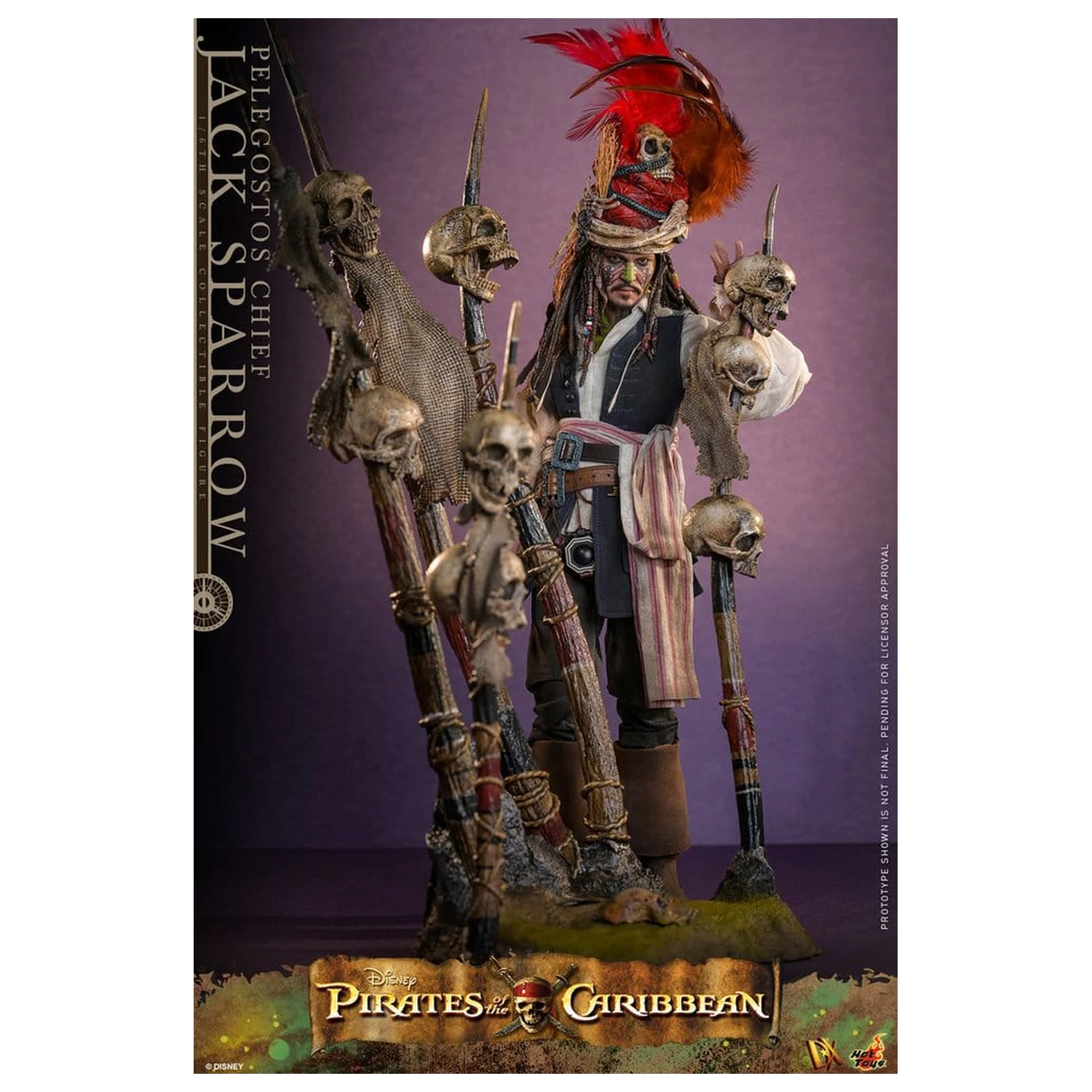 Pirates of the Caribbean: Dead Man's Chest Action DX figurka 1/6 Pelegostos Chief Jack Sparrow 30 cm fotografii produktu