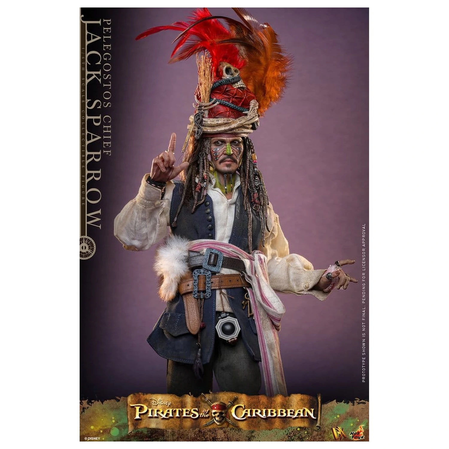 Pirates of the Caribbean: Dead Man's Chest Action DX figurka 1/6 Pelegostos Chief Jack Sparrow 30 cm fotografii produktu