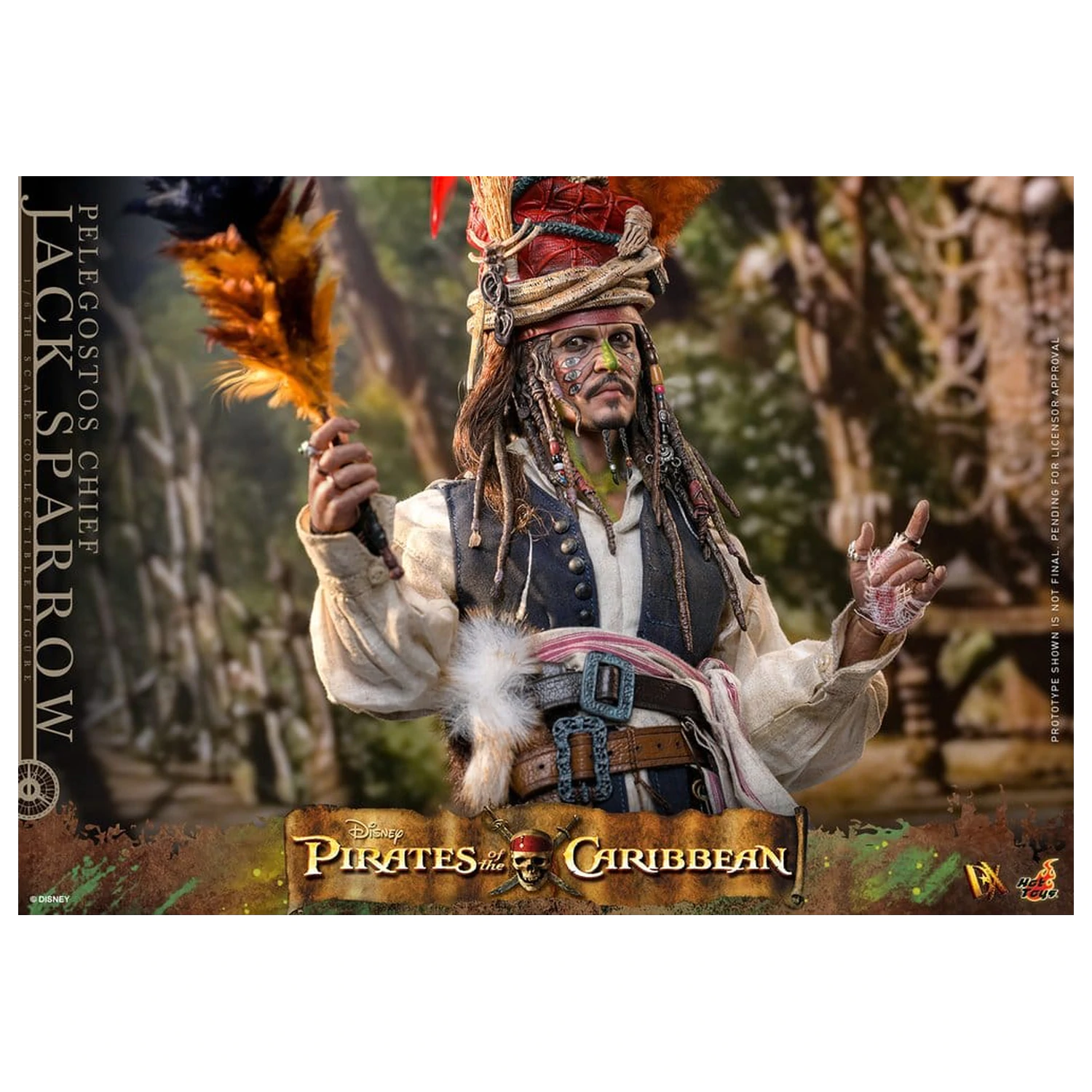 Pirates of the Caribbean: Dead Man's Chest Action DX figurka 1/6 Pelegostos Chief Jack Sparrow 30 cm fotografii produktu