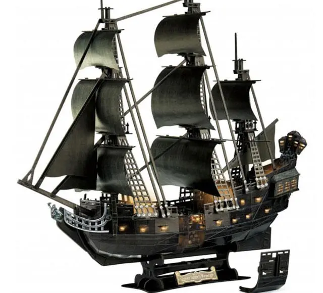 Pirates of the Caribbean: Dead Men Tell No Tales 3D Puzzle Black Pearl LED edice fotografii produktu