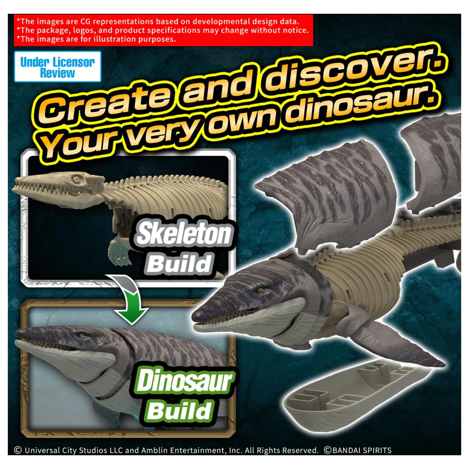 Plannosaurus Jurassic World Mosasaurus Model Kit fotografii produktu