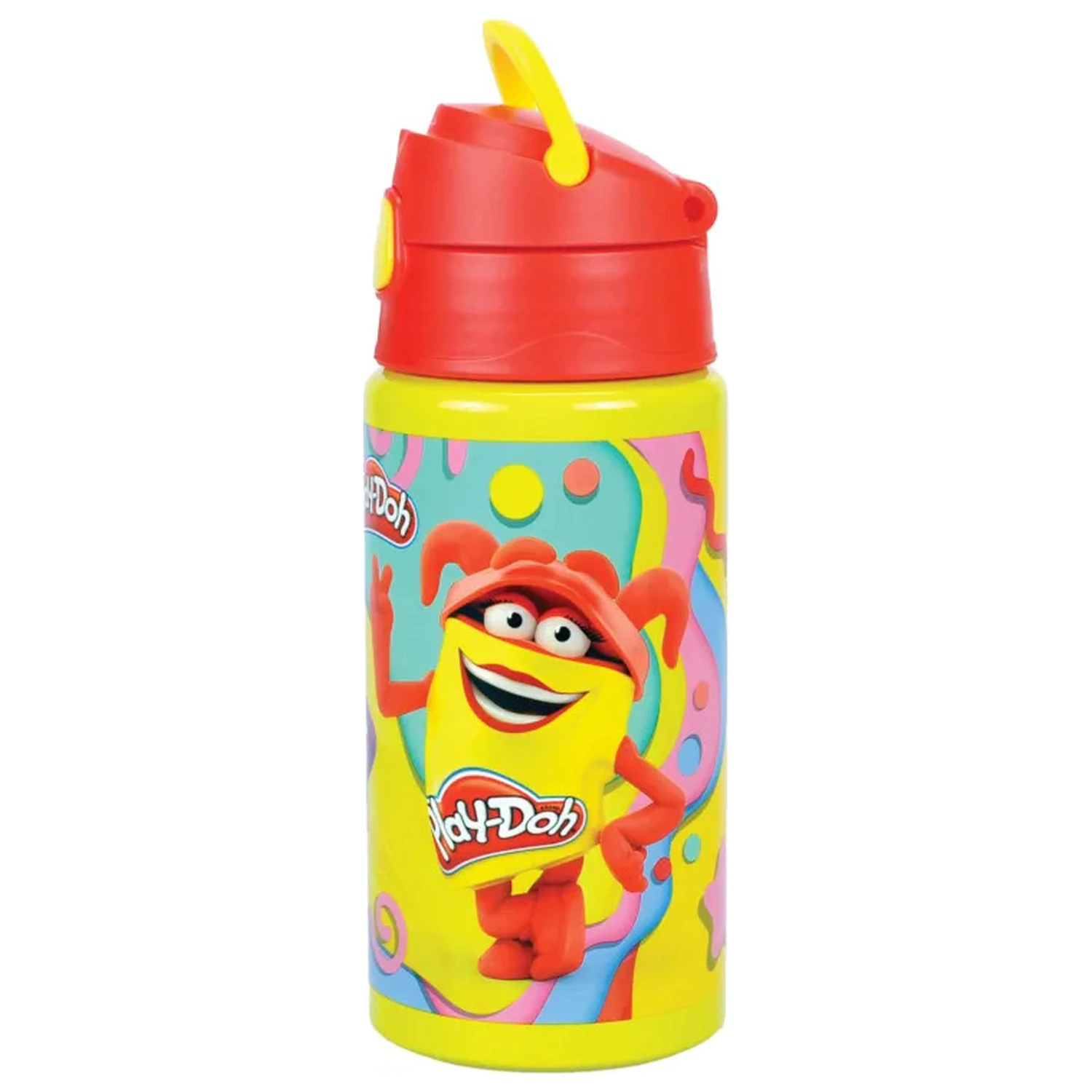 Play-Doh Happy hliníková lahev s brčkem a závěsem 500 ml fotografii produktu
