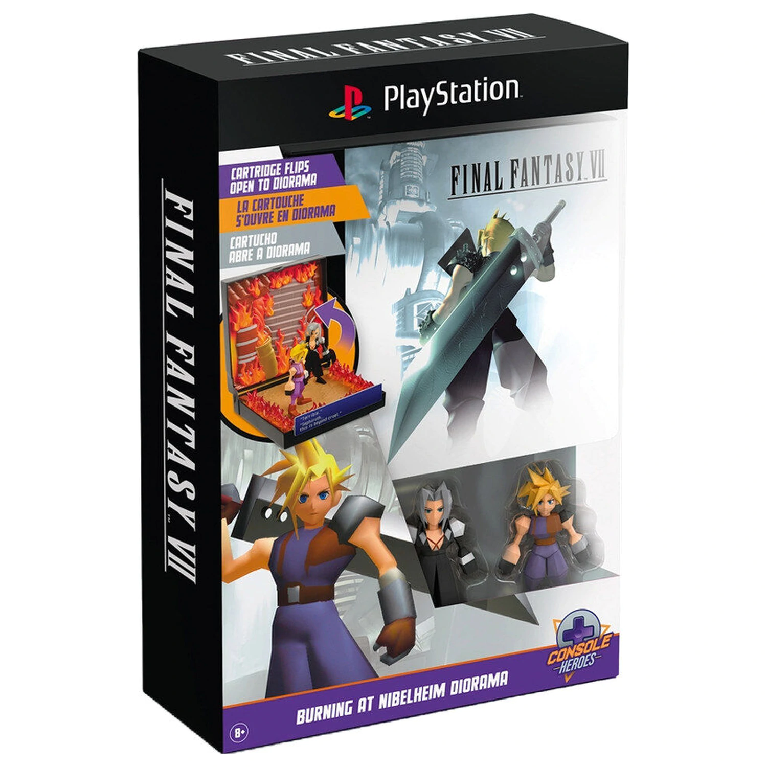 PlayStation Final Fantasy VII Burning at Nibelheim Diorama - Diorama fotografii produktu