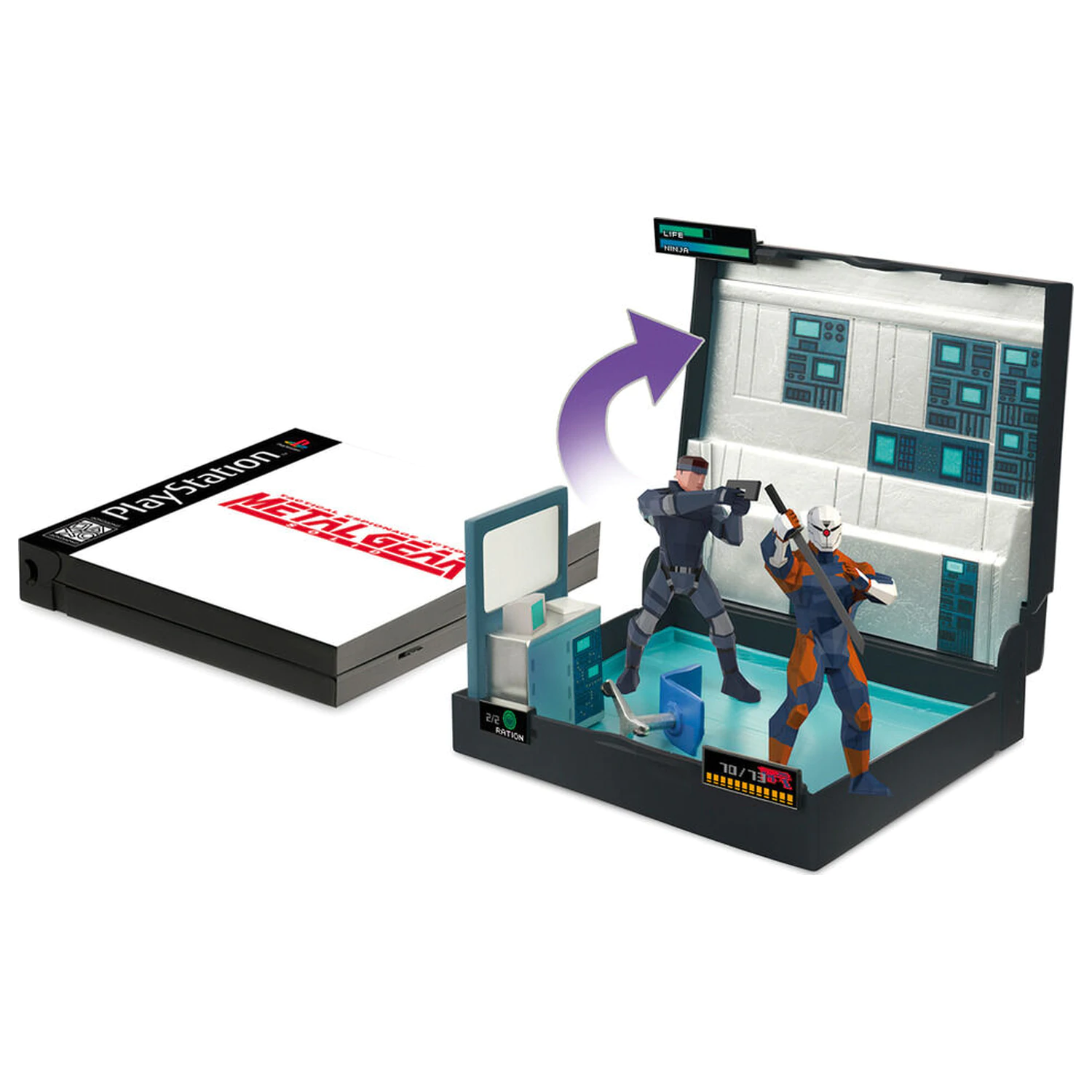 PlayStation Metal Gear Solid Solid Snake Vs Cyborg Ninja Diorama - Diorama fotografii produktu