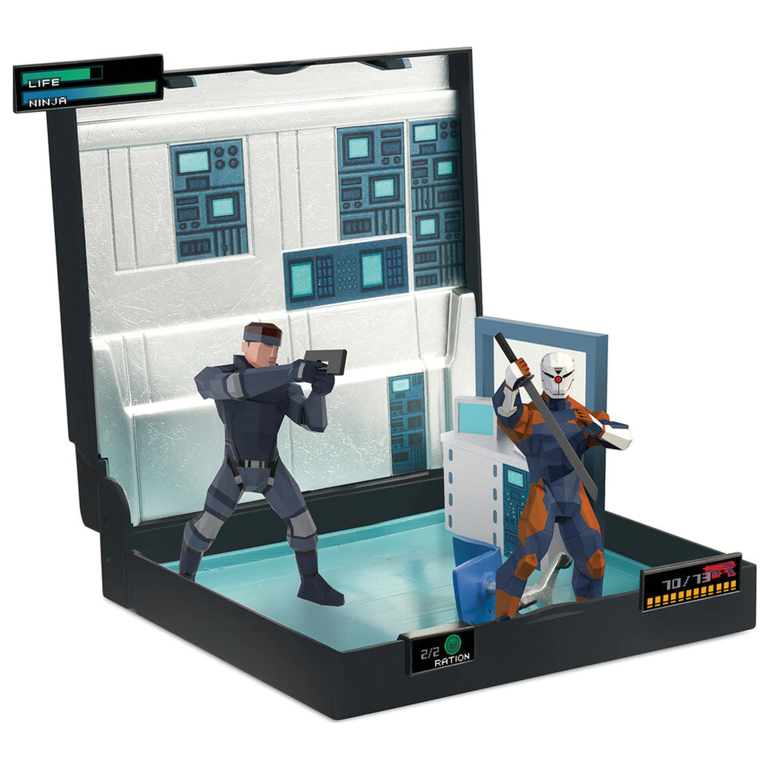 PlayStation Metal Gear Solid Solid Snake Vs Cyborg Ninja Diorama - Diorama fotografii produktu