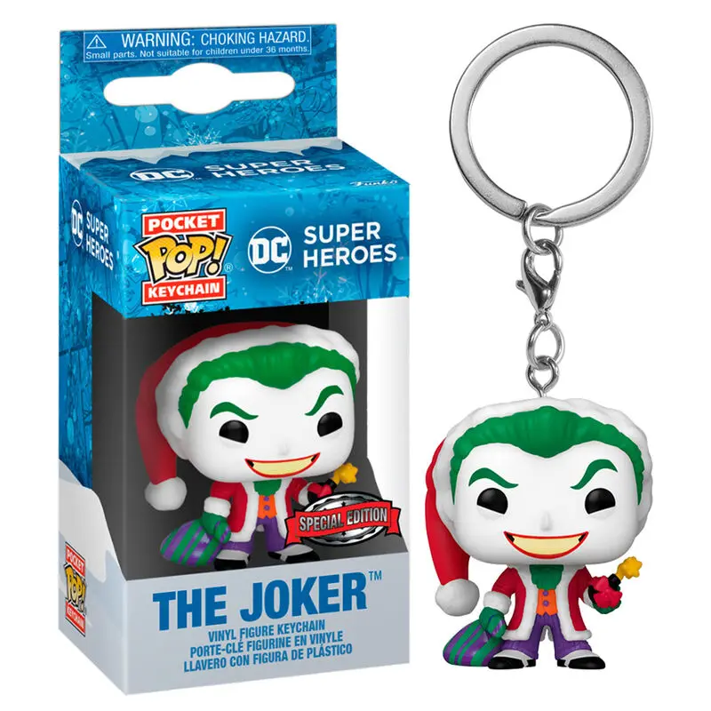 Kapesní POP klíčenka DC Comics Holiday The Joker Exclusive fotografii produktu