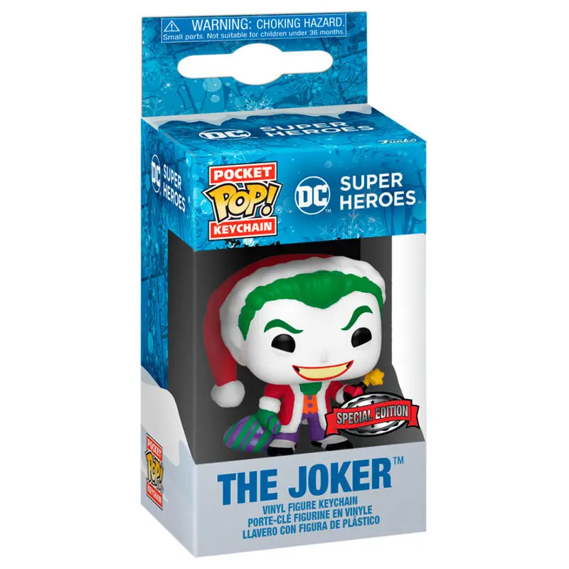 Kapesní POP klíčenka DC Comics Holiday The Joker Exclusive fotografii produktu