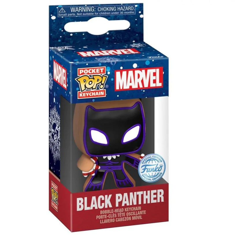 Klíčenka Pocket POP Marvel Holiday Black Panther Exclusive fotografii produktu