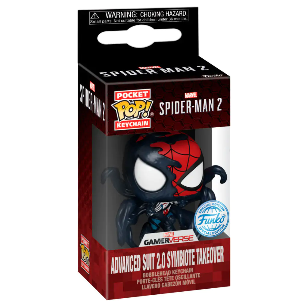 Kapesní Funko POP Klíčenka Marvel Spider-Man 2 Advanced Suit 2.0 Symbiote Takeover fotografii produktu