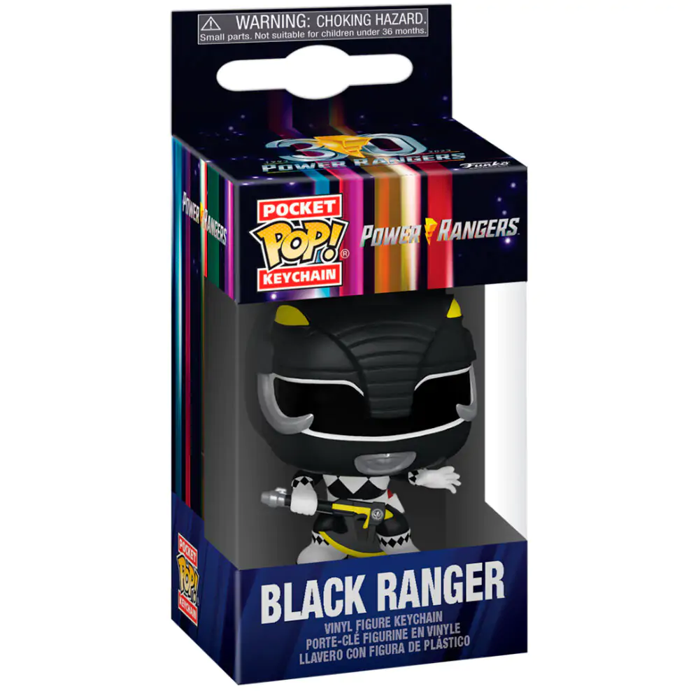 Klíčenka Pocket POP Power Rangers 30. výročí Black Ranger fotografii produktu