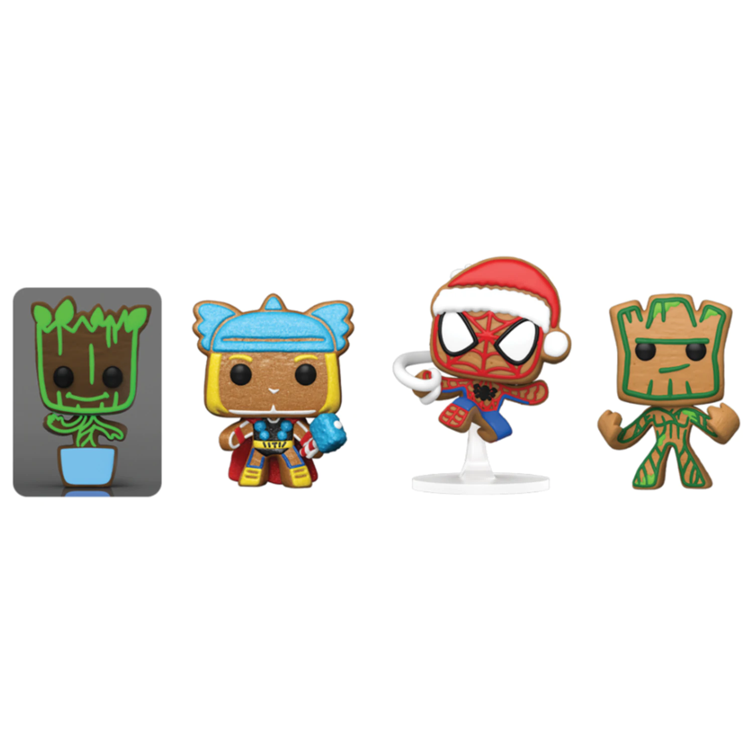 Funko Pocket POP balení 4 figurek Marvel Tree Holiday Exclusive fotografii produktu