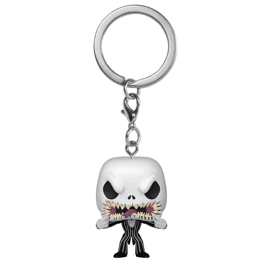 Nightmare Before Christmas kapesní POP! vinylové klíčenky 4 cm Jack (strašidelný obličej) fotografii produktu