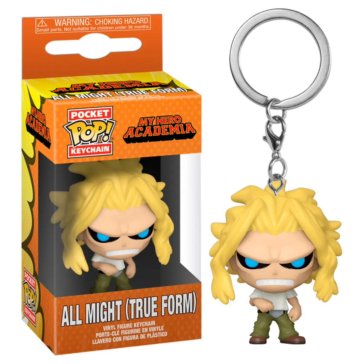 My Hero Academia Pocket POP! vinylová klíčenka All Might v oslabeném stavu 4 cm fotografii produktu