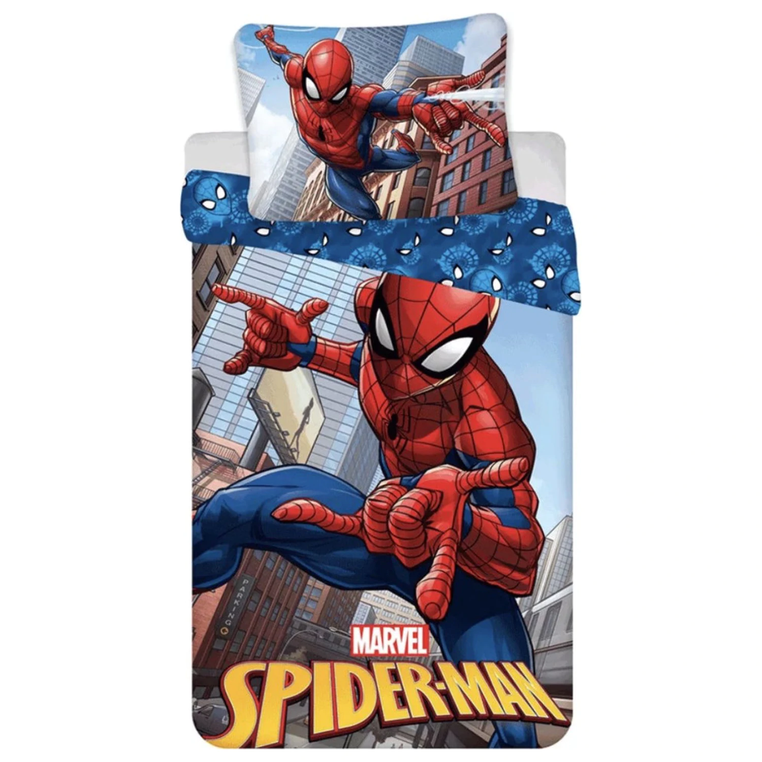 Dětský a předškolní povlak na přikrývku Spider-Man Blue fotografii produktu