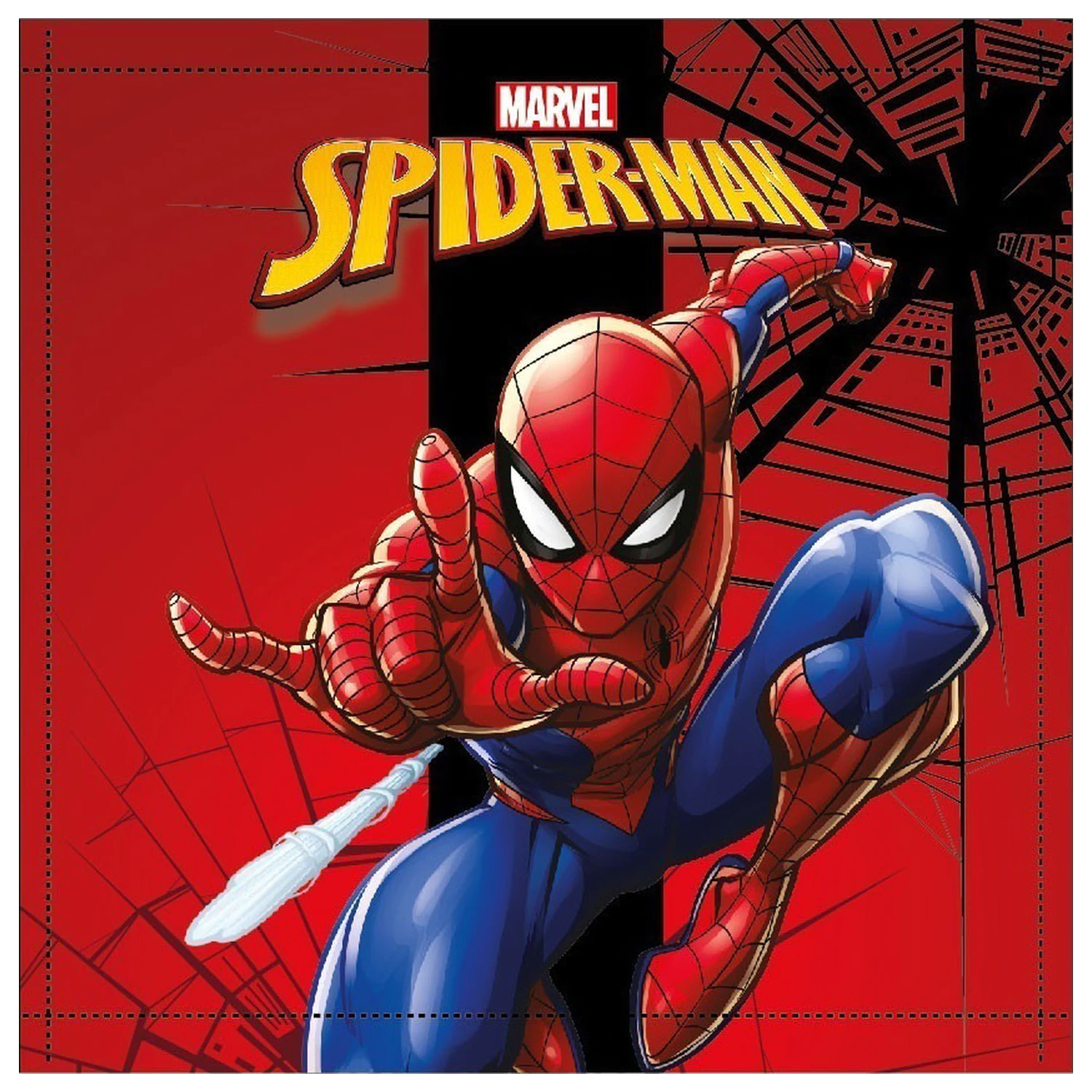 Spider-Man City Swing Ručník, Utěrka na obličej, Ručník 30x30cm fotografii produktu