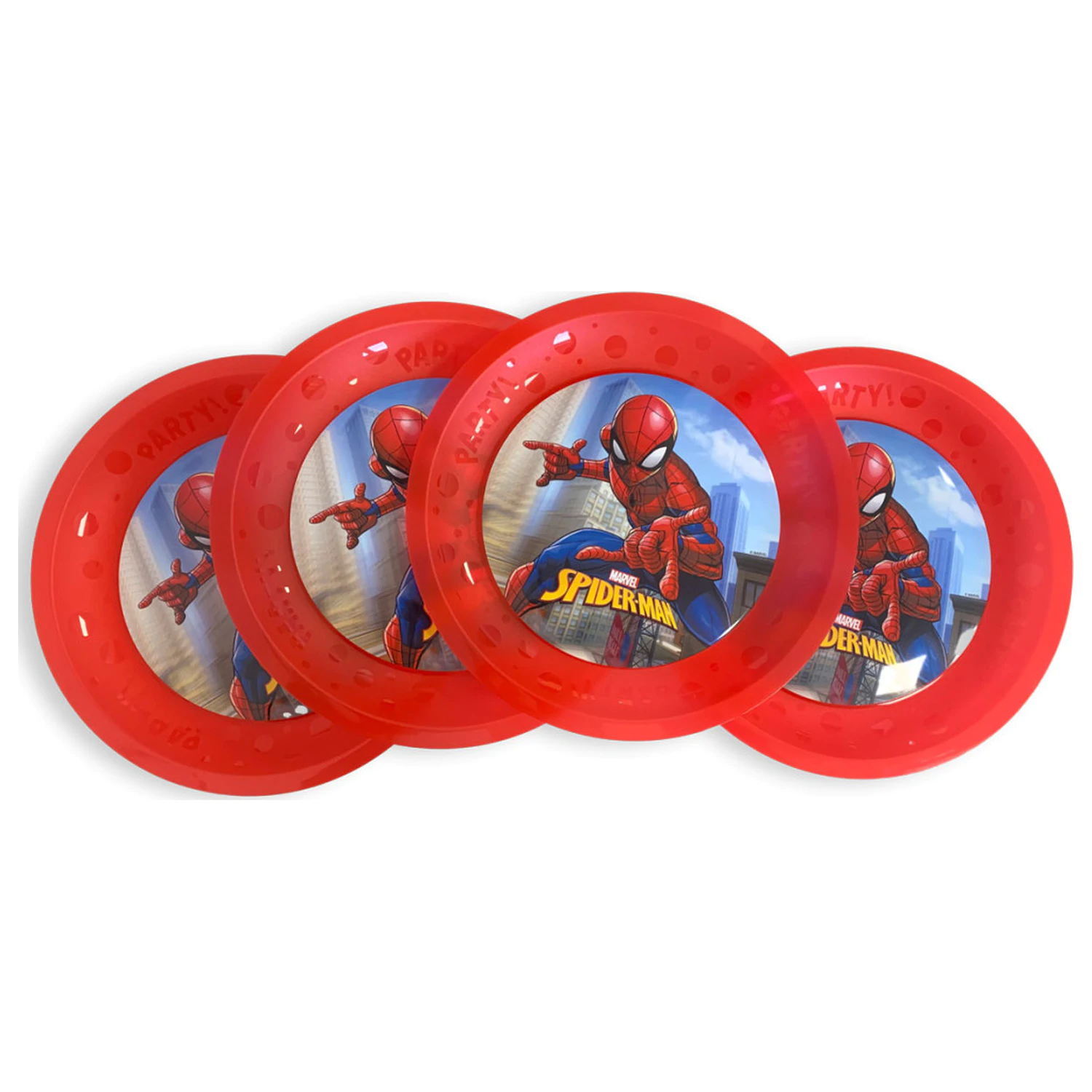 Spider-Man Crime Fighter micro prémiový plastový plochý talíř 4dílná sada 21 cm fotografii produktu