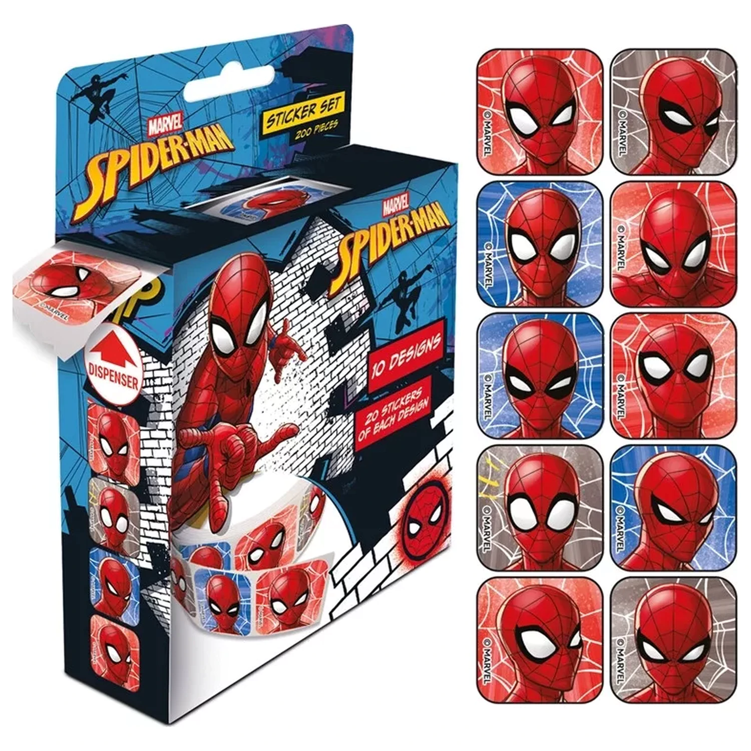 Spider-Man Faces sada samolepek s 200 kusy fotografii produktu