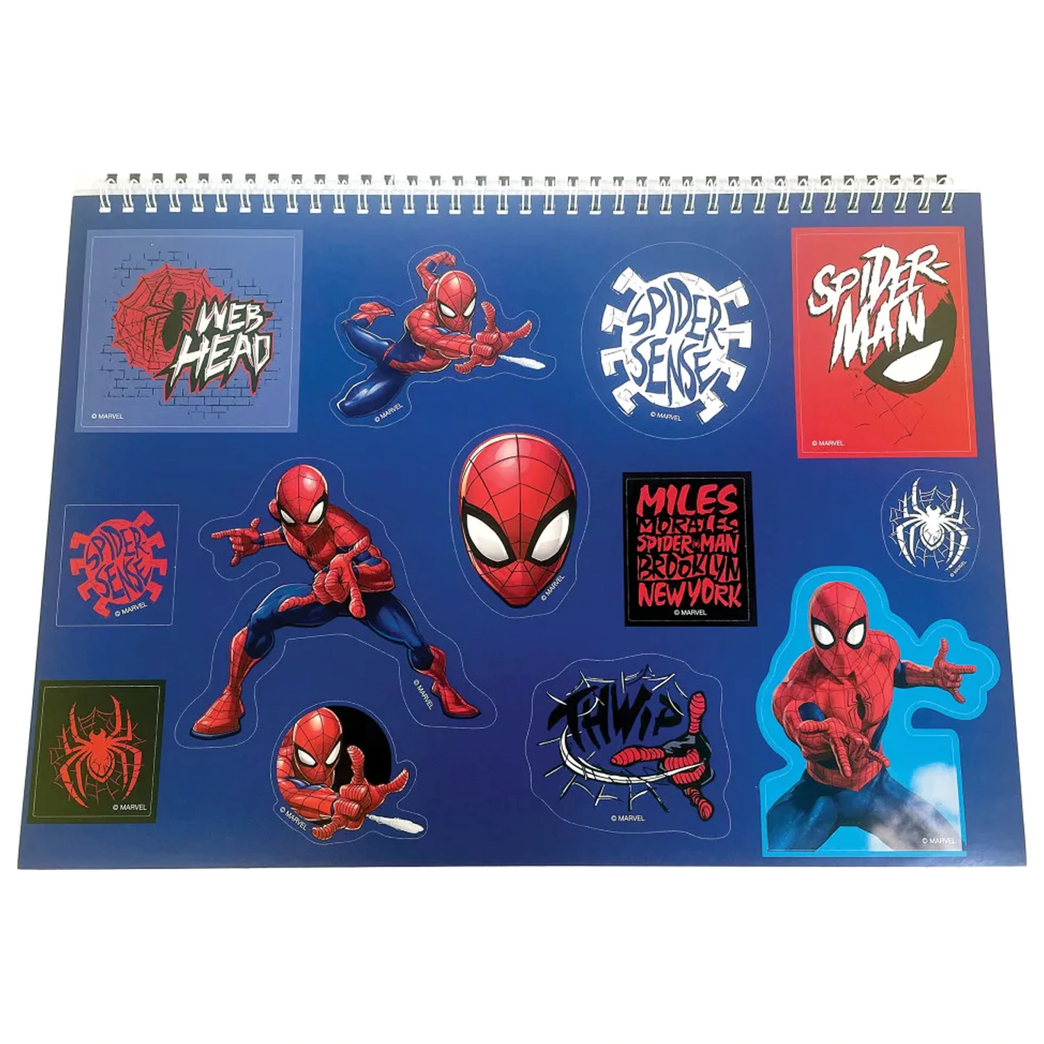 Spider-Man Miles Morales A4 Spirálový skicák 40 listů s nálepkami fotografii produktu