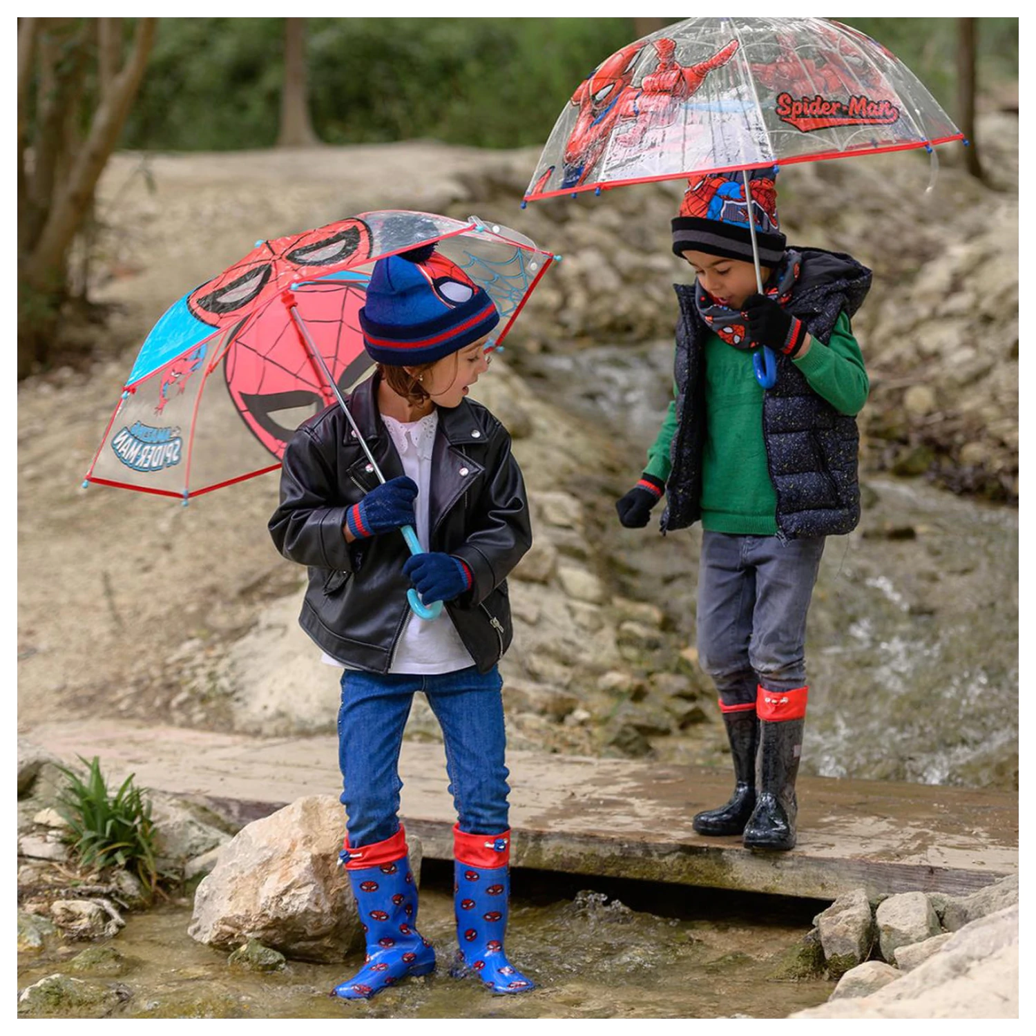 Spider-Man Rain Crawler dětský transparentní deštník Ø71 cm fotografii produktu