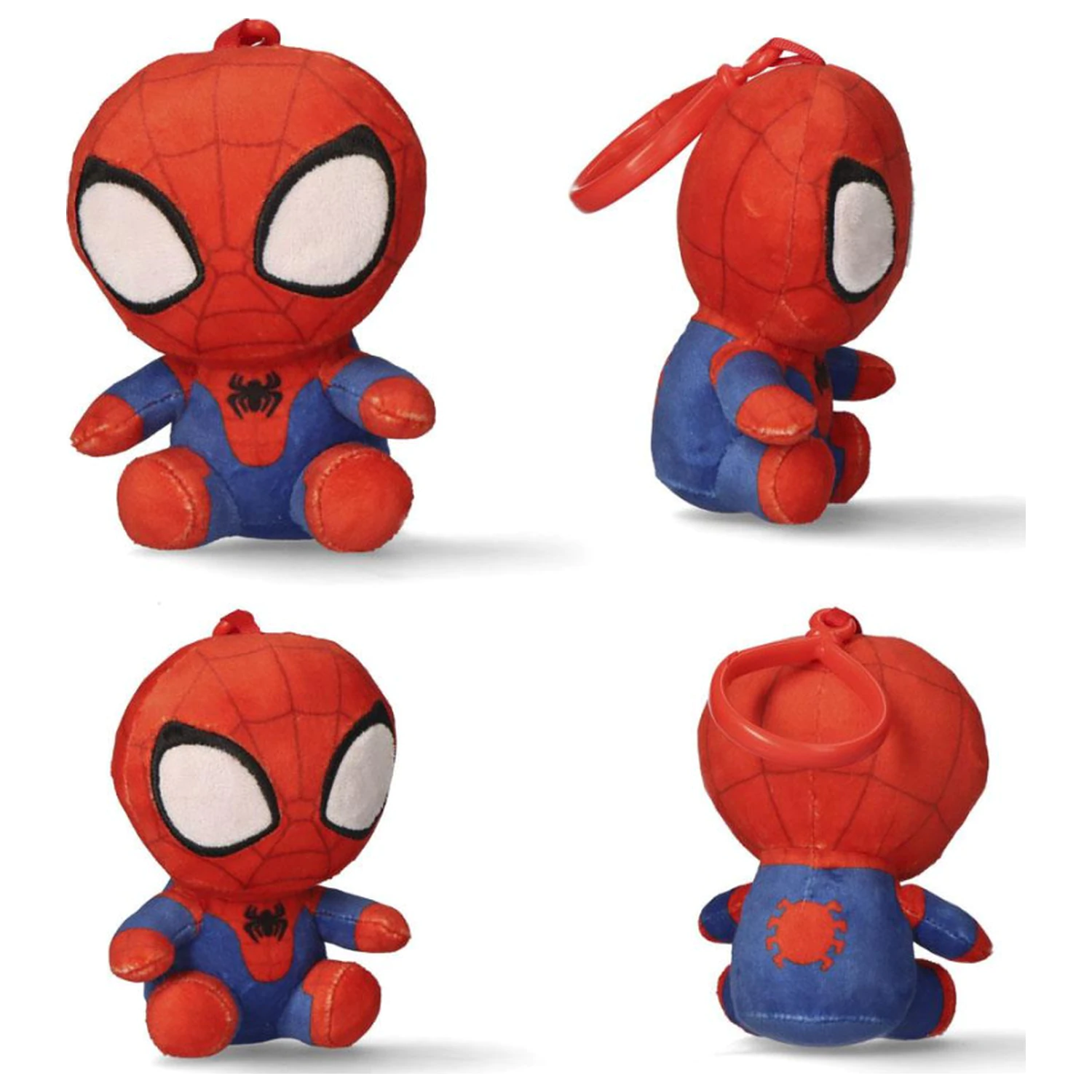 Spider-Man červená 3D plyšová figurka s věšákem, ozdoba na tašku 13 cm fotografii produktu
