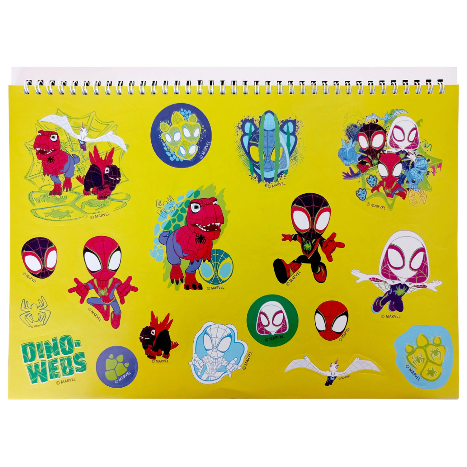 Spider-Man Spidey Dino-Webs A4 Spirální skicák 40 listů s nálepkami fotografii produktu