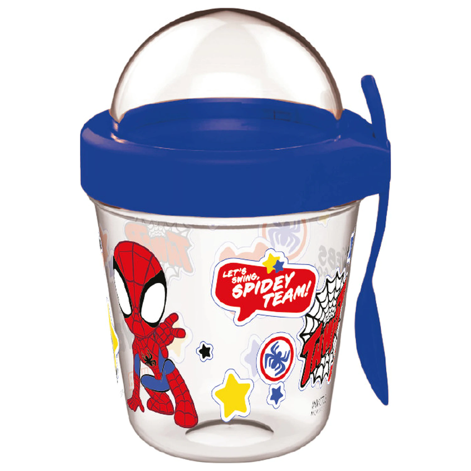 Spider-Man Spidey držák na pohár na svačinu s víčkem a lžící 350 ml fotografii produktu