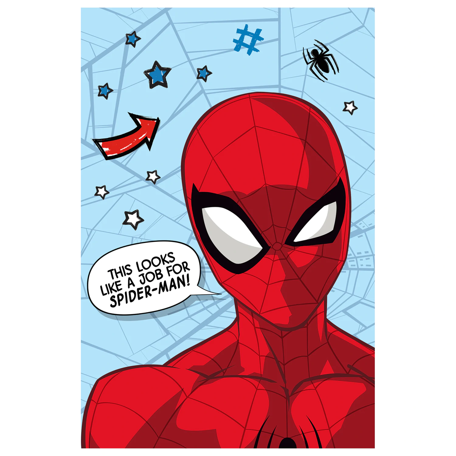 Spider-Man hvězda microfleece deka fotografii produktu