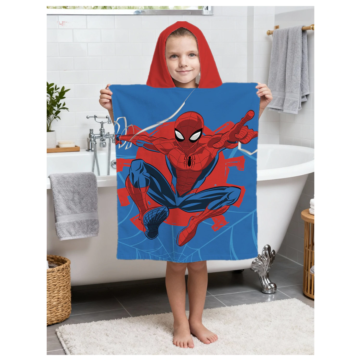 Spider-Man Webshot plážový ručník pončo 50x115cm fotografii produktu