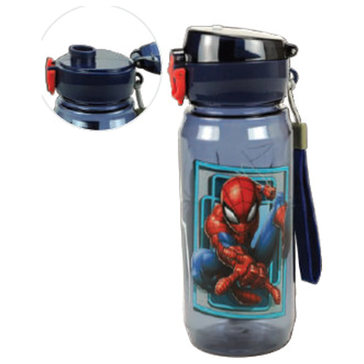 Spider-Man World plastová láhev na vodu s ramínkem 600 ml fotografii produktu