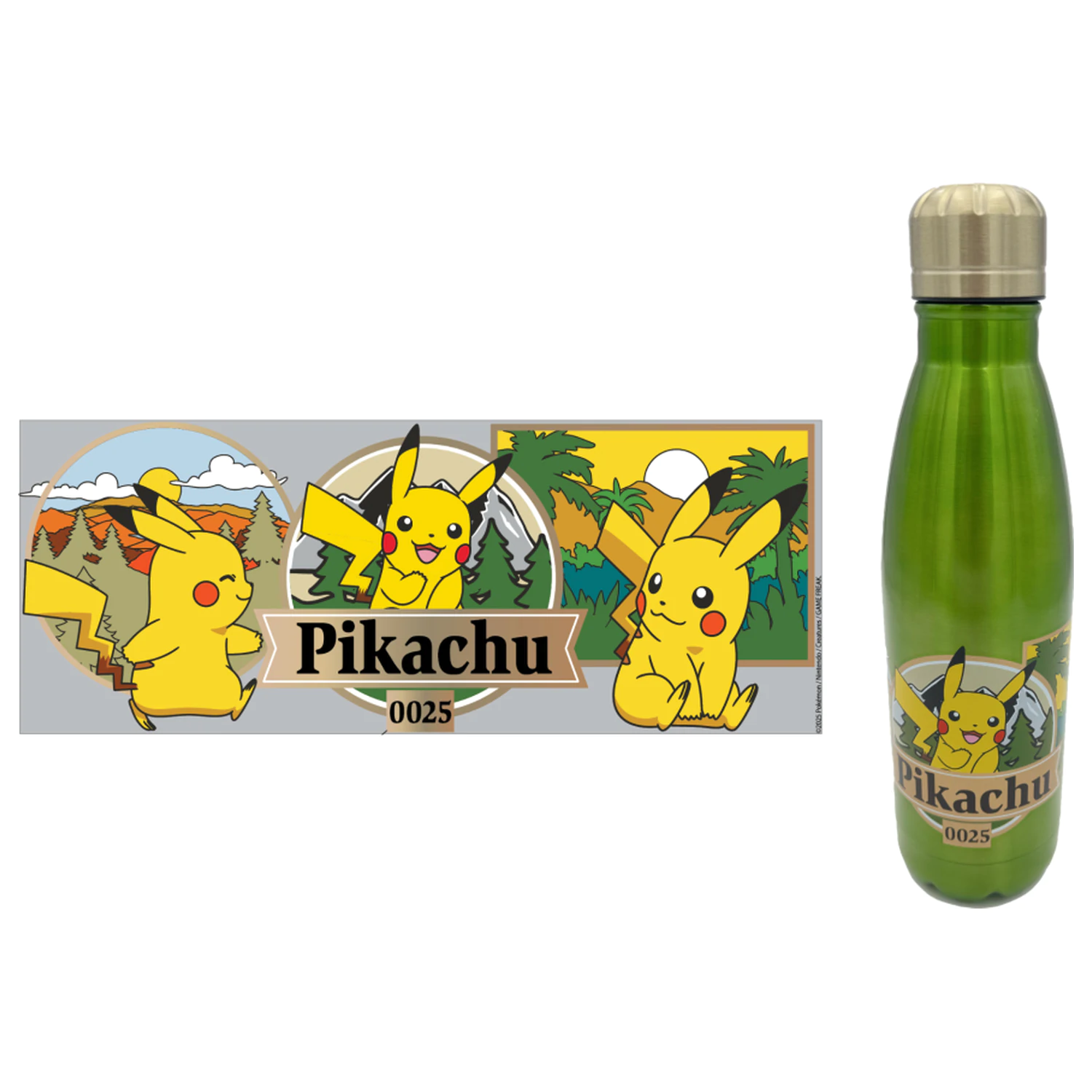 Pokémon A Wild Pikachu nerezová lahev fotografii produktu