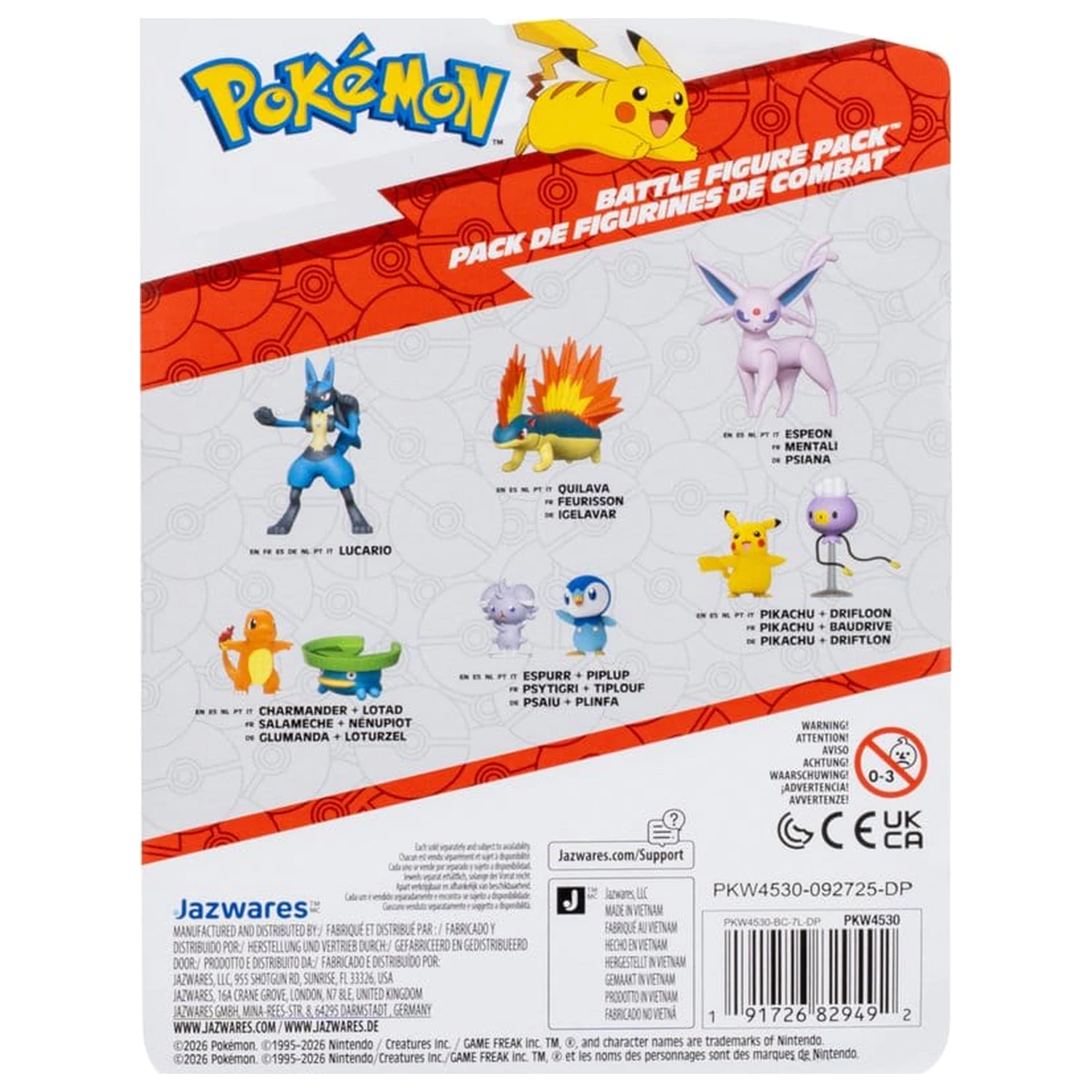Pokémon Battle Figurka 2-balení Espurr a Piplup fotografii produktu