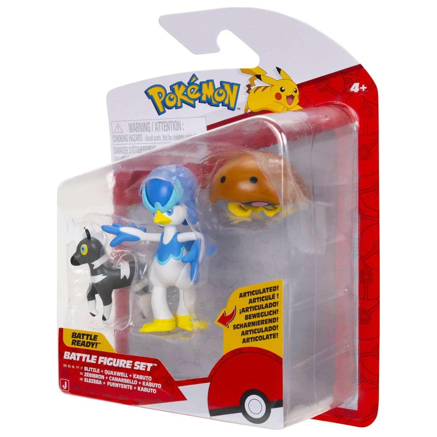 Pokémon Battle Figure 3-Pack Blitzle, Kabuto & Quaxwell fotografii produktu