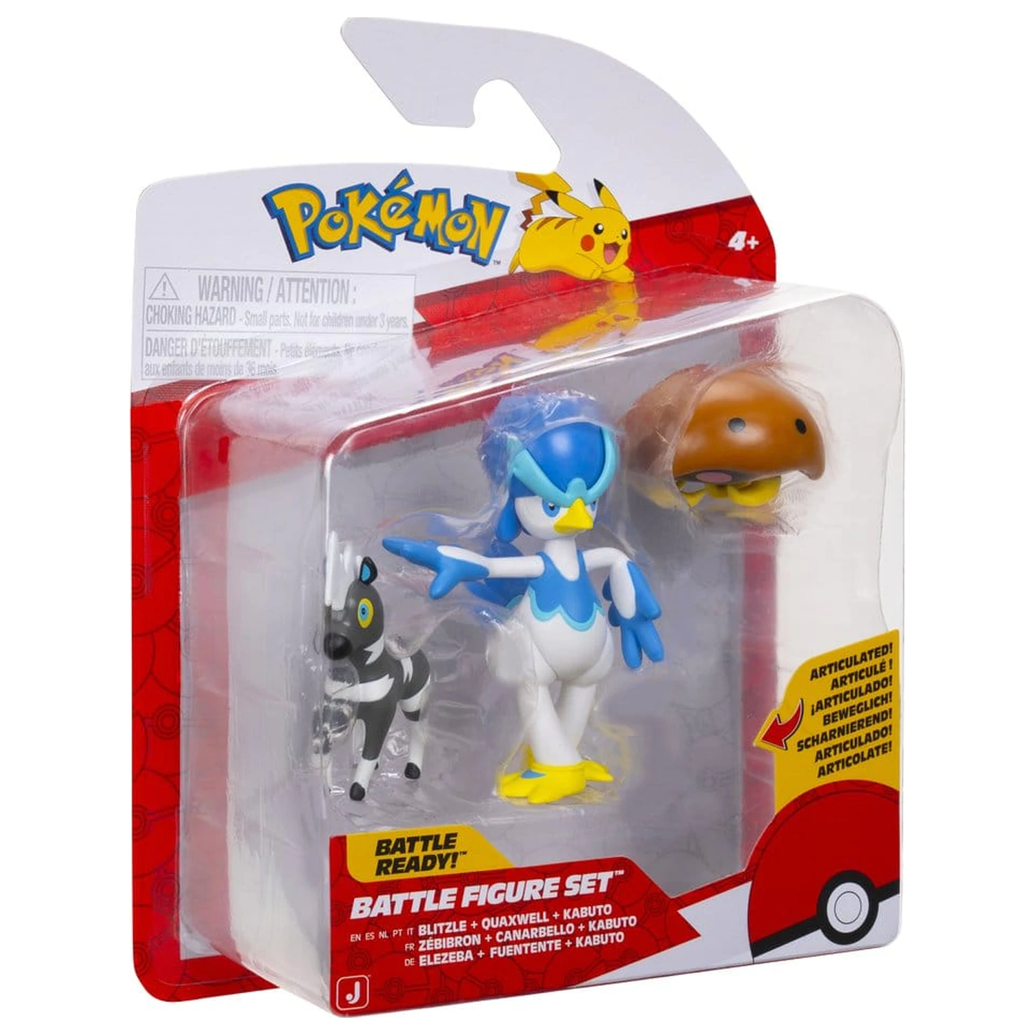 Pokémon Battle Figure 3-Pack Blitzle, Kabuto & Quaxwell fotografii produktu